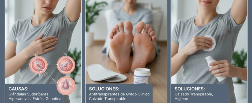 Sudoración Excesiva en Axilas y Pies: Causas y Soluciones Reales